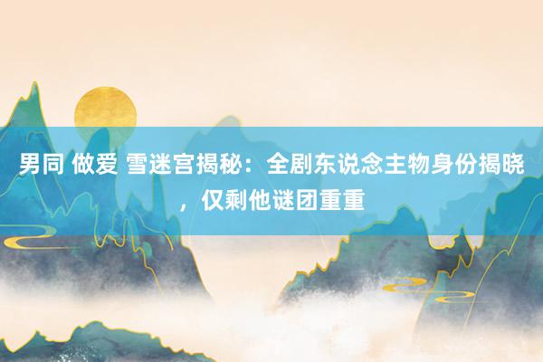 男同 做爱 雪迷宫揭秘：全剧东说念主物身份揭晓，仅剩他谜团重重