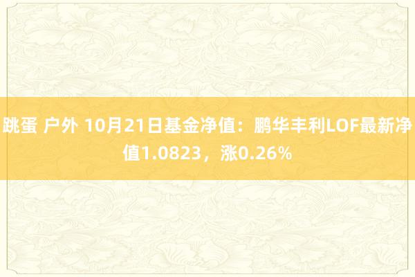 跳蛋 户外 10月21日基金净值：鹏华丰利LOF最新净值1.0823，涨0.26%