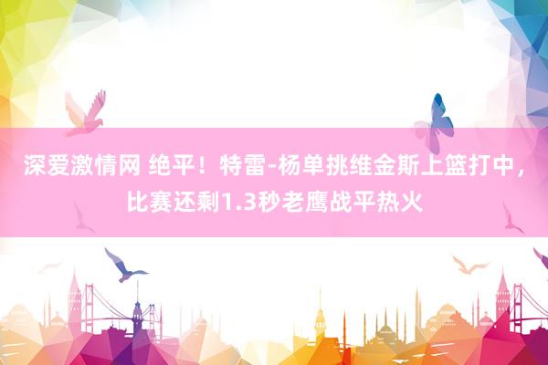 深爱激情网 绝平！特雷-杨单挑维金斯上篮打中，比赛还剩1.3秒老鹰战平热火