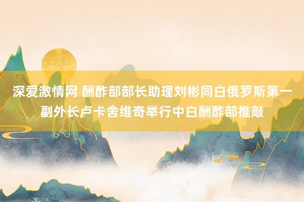 深爱激情网 酬酢部部长助理刘彬同白俄罗斯第一副外长卢卡舍维奇举行中白酬酢部推敲