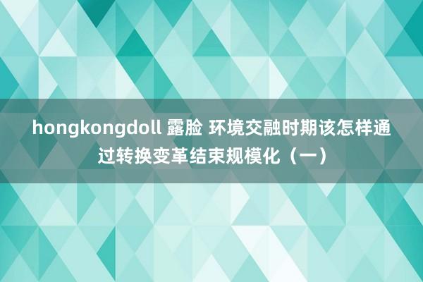 hongkongdoll 露脸 环境交融时期该怎样通过转换变革结束规模化（一）