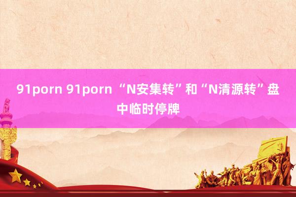 91porn 91porn “N安集转”和“N清源转”盘中临时停牌